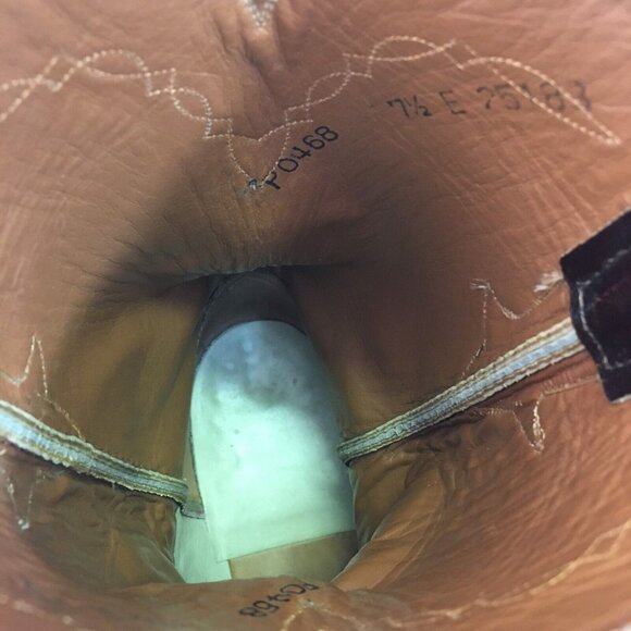 Lucchese P0468 Vintage Roper Classic Brown Cowboy Boots Mens 7.5 E - Picture 9 of 12